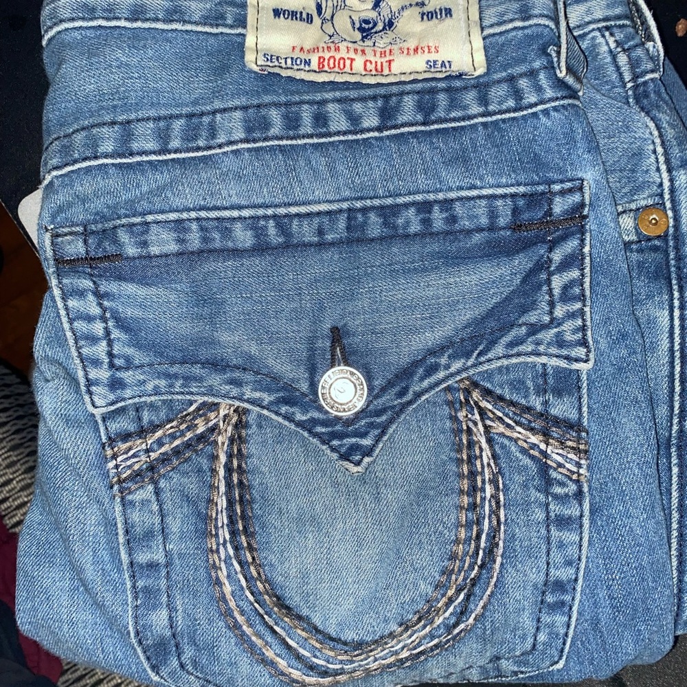 RAINBOW STITCH TRUE RELIGION JEANS